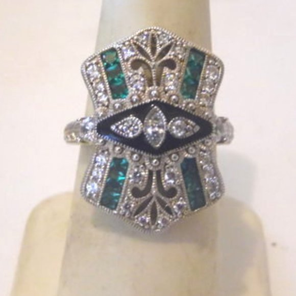 Real Collectibles by Adrienne Green and Clear CZ Ring Size 7 - Picture 6 of 6